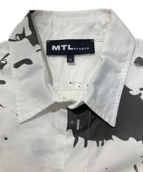 MTL STUDIO（エムティーエル・スタジオ）MTL STUDIO (エムティーエル・スタジオ) デザインプリントシャツ ホワイト サイズ:Ⅿの古着・服飾アイテム