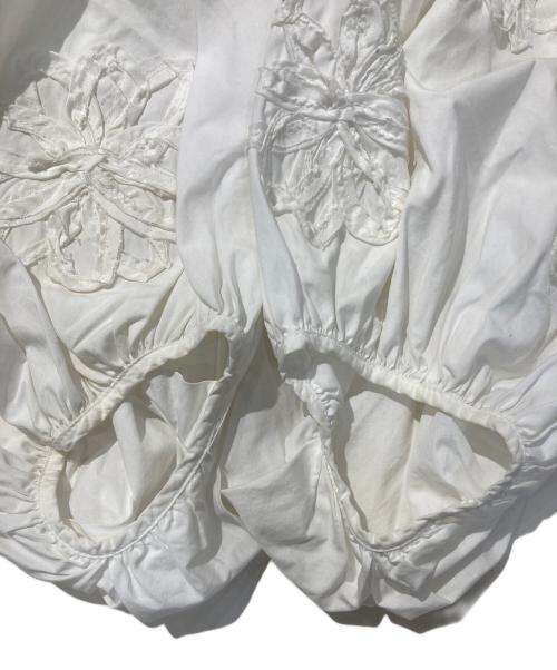 CECILIE BAHNSEN（セシリーバンセン）CECILIE BAHNSEN (セシリーバンセン) パフスリーフ7分袖カットソー ホワイト サイズ:US2の古着・服飾アイテム