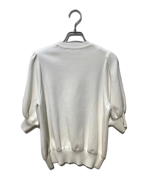 YORI（ヨリ）YORI (ヨリ) コットンパフスリーブニット ホワイト サイズ:FREEの古着・服飾アイテム