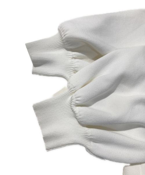 YORI（ヨリ）YORI (ヨリ) コットンパフスリーブニット ホワイト サイズ:FREEの古着・服飾アイテム