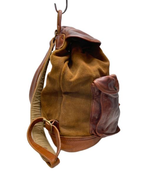 RRL（ダブルアールエル）RRL (ダブルアールエル) レザーバックパック ブラウンの古着・服飾アイテム