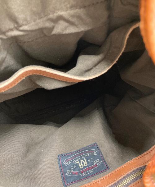 RRL（ダブルアールエル）RRL (ダブルアールエル) レザーバックパック ブラウンの古着・服飾アイテム