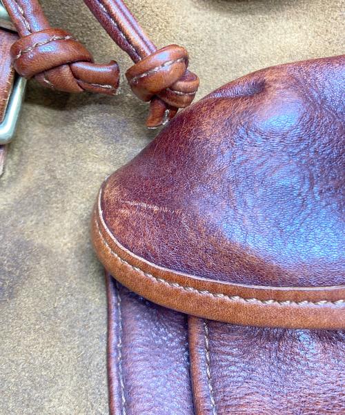 RRL（ダブルアールエル）RRL (ダブルアールエル) レザーバックパック ブラウンの古着・服飾アイテム