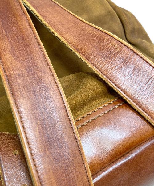 RRL（ダブルアールエル）RRL (ダブルアールエル) レザーバックパック ブラウンの古着・服飾アイテム