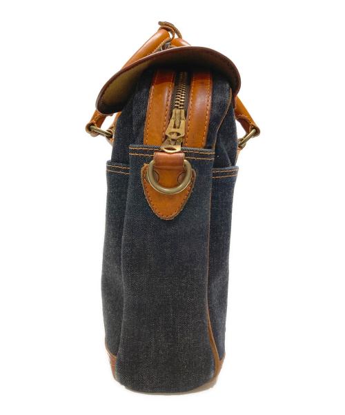 RRL（ダブルアールエル）RRL (ダブルアールエル) デニム&レザーハンドバッグ インディゴの古着・服飾アイテム