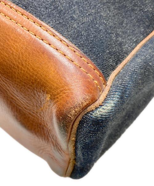 RRL（ダブルアールエル）RRL (ダブルアールエル) デニム&レザーハンドバッグ インディゴの古着・服飾アイテム