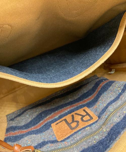 RRL（ダブルアールエル）RRL (ダブルアールエル) デニム&レザーハンドバッグ インディゴの古着・服飾アイテム