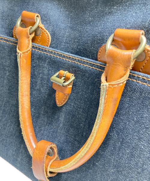 RRL（ダブルアールエル）RRL (ダブルアールエル) デニム&レザーハンドバッグ インディゴの古着・服飾アイテム