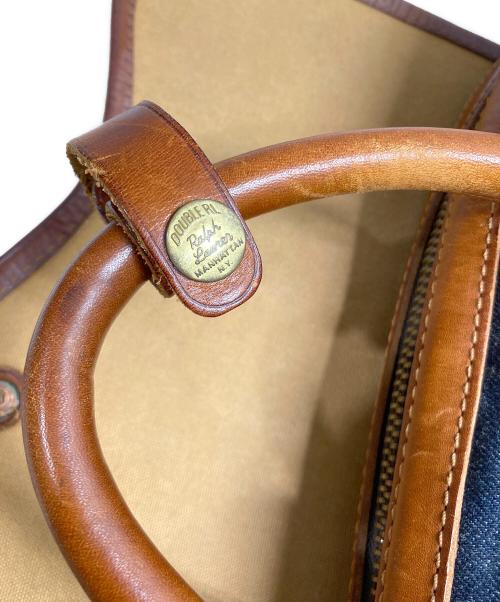 RRL（ダブルアールエル）RRL (ダブルアールエル) デニム&レザーハンドバッグ インディゴの古着・服飾アイテム