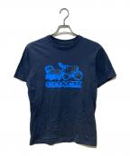COACHコーチ）の古着「プリントTシャツ」｜ネイビー