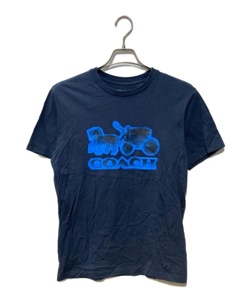 COACH（コーチ）COACH (コーチ) プリントTシャツ ネイビー サイズ:Sの古着・服飾アイテム