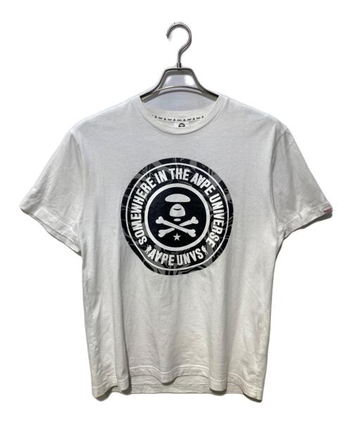 Aape BY A BATHING APE（エーエイプ バイ アベイシングエイプ）AAPE BY A BATHING APE (エーエイプ バイ アベイシングエイプ) プリントTシャツ ホワイト サイズ:Lの古着・服飾アイテム