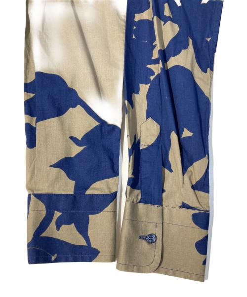 ETRO（エトロ）ETRO (エトロ) 総柄シャツ ベージュ×ネイビー サイズ:SIZE 44の古着・服飾アイテム