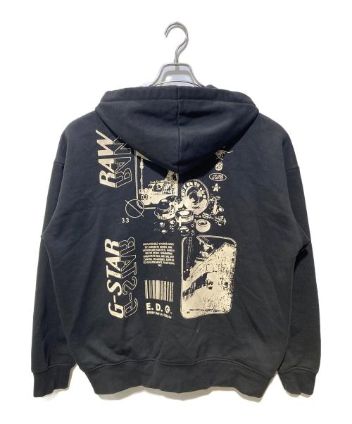 G-STAR RAW（ジースターロゥ）G-STAR RAW (ジースターロゥ) Poster Back Graphic Loose Hoodie Jacket ブラック サイズ:Lの古着・服飾アイテム