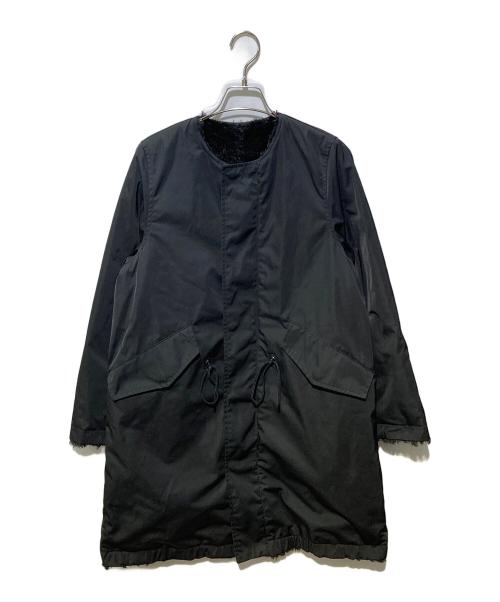 MACPHEE（マカフィー）MACPHEE (マカフィー) ポリエステルツイルリバーシブルロングコート ブラック サイズ:36の古着・服飾アイテム