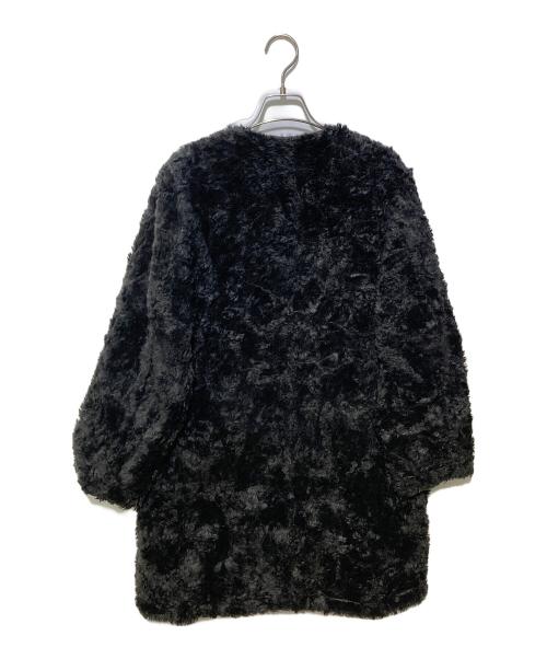 MACPHEE（マカフィー）MACPHEE (マカフィー) ポリエステルツイルリバーシブルロングコート ブラック サイズ:36の古着・服飾アイテム