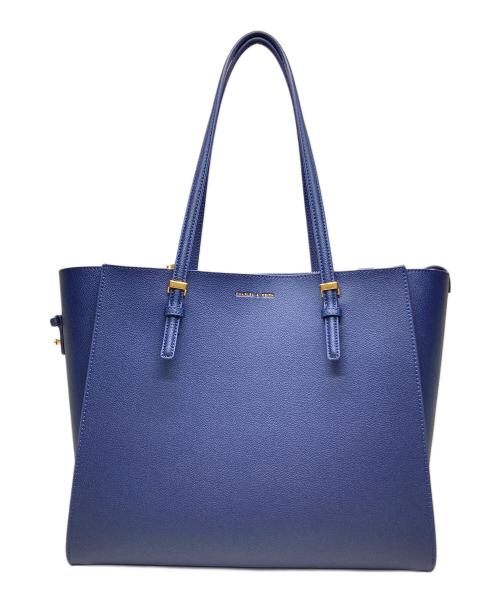CHARLES & KEITH（チャールズアンドキース）CHARLES & KEITH (チャールズアンドキース) クラシックダブルハンドルトートバッグ ネイビーの古着・服飾アイテム