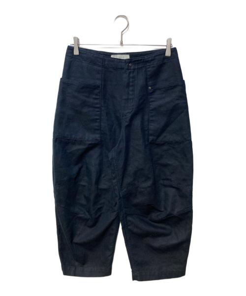 STUDIO NICHOLSON（スタジオ ニコルソン）STUDIO NICHOLSON (スタジオ ニコルソン) コットンリネンボリュームパンツ ネイビー サイズ:SIZE 1の古着・服飾アイテム