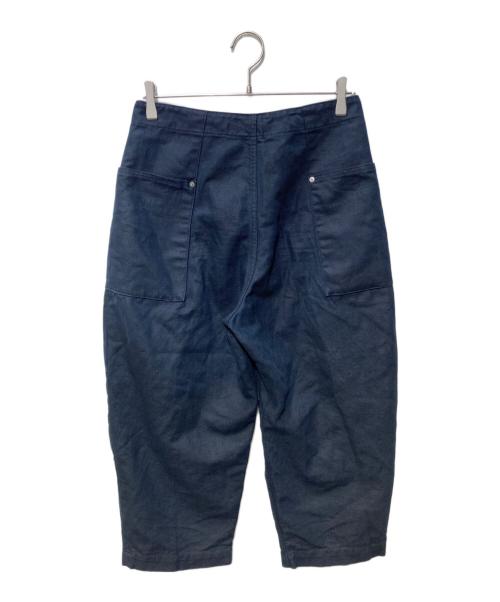 STUDIO NICHOLSON（スタジオ ニコルソン）STUDIO NICHOLSON (スタジオ ニコルソン) コットンリネンボリュームパンツ ネイビー サイズ:SIZE 1の古着・服飾アイテム