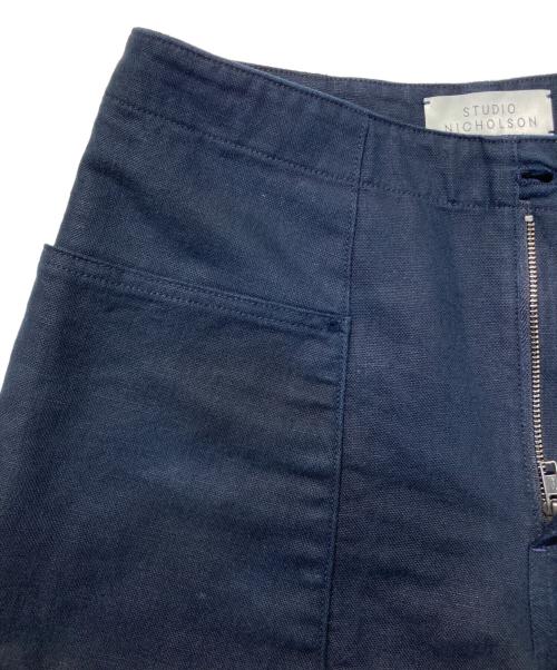 STUDIO NICHOLSON（スタジオ ニコルソン）STUDIO NICHOLSON (スタジオ ニコルソン) コットンリネンボリュームパンツ ネイビー サイズ:SIZE 1の古着・服飾アイテム