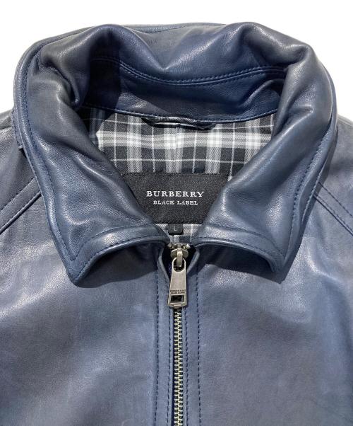 BURBERRY BLACK LABEL（バーバリーブラックレーベル）BURBERRY BLACK LABEL (バーバリーブラックレーベル) ラムレザージャケット グレー サイズ:Lの古着・服飾アイテム