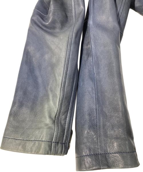BURBERRY BLACK LABEL（バーバリーブラックレーベル）BURBERRY BLACK LABEL (バーバリーブラックレーベル) ラムレザージャケット グレー サイズ:Lの古着・服飾アイテム