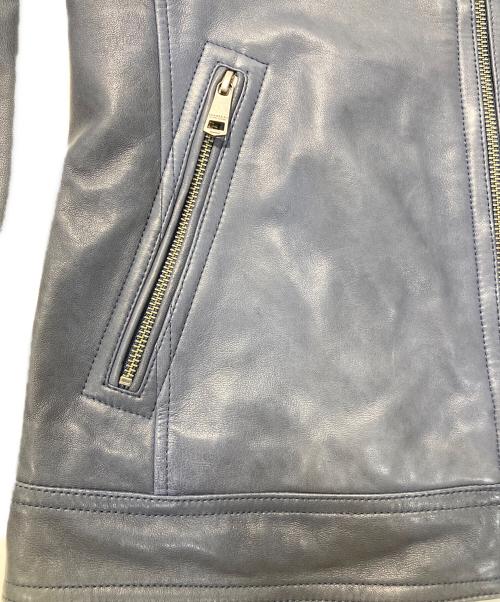 BURBERRY BLACK LABEL（バーバリーブラックレーベル）BURBERRY BLACK LABEL (バーバリーブラックレーベル) ラムレザージャケット グレー サイズ:Lの古着・服飾アイテム