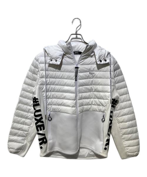LUXE/R（ラグジュ）LUXE/R (ラグジュ) フード着脱式切替ダウンフェザージャケット ホワイト サイズ:Lの古着・服飾アイテム