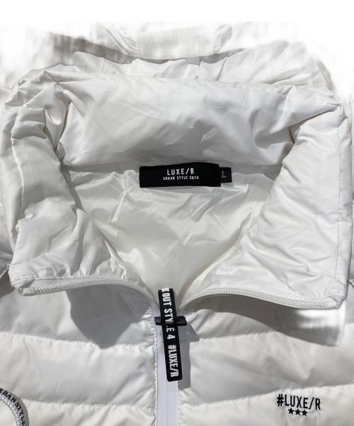 LUXE/R（ラグジュ）LUXE/R (ラグジュ) フード着脱式切替ダウンフェザージャケット ホワイト サイズ:Lの古着・服飾アイテム