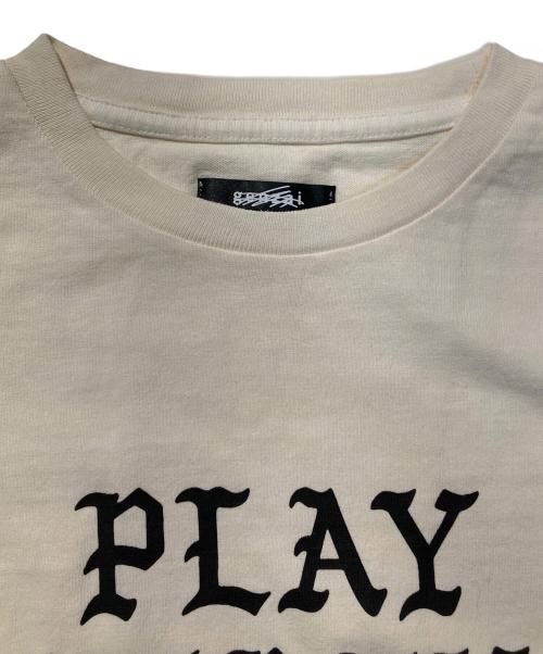 genzai（ゲンザイ）genzai (ゲンザイ) TEAM TOMODACHI (チームトモダチ) Tシャツ ベージュ サイズ:Lの古着・服飾アイテム