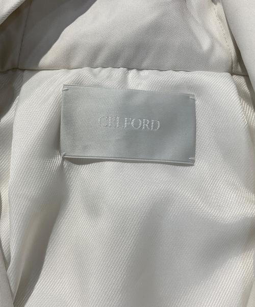 CELFORD（セルフォード）CELFORD (セルフォード) ティアードフリル撥水ブルゾン ホワイト サイズ:Mの古着・服飾アイテム