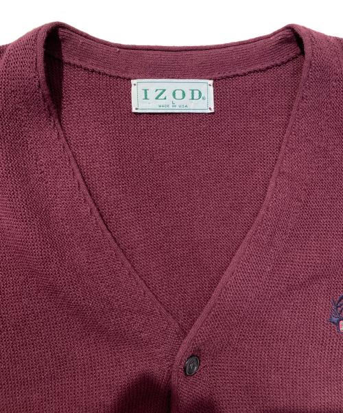 IZOD（アイゾッド）IZOD (アイゾッド) カーディガン ワインレッド サイズ:Lの古着・服飾アイテム