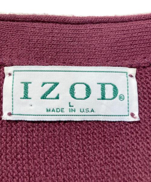 IZOD（アイゾッド）IZOD (アイゾッド) カーディガン ワインレッド サイズ:Lの古着・服飾アイテム