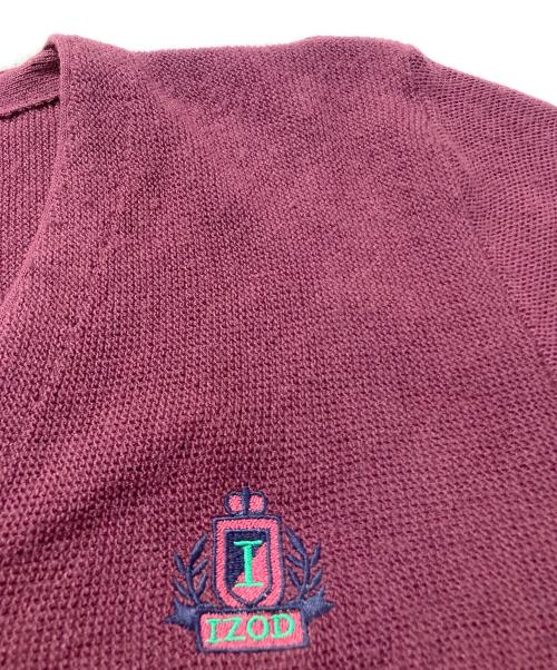 IZOD（アイゾッド）IZOD (アイゾッド) カーディガン ワインレッド サイズ:Lの古着・服飾アイテム