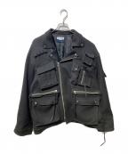 MAISON SPECIALメゾンスペシャル）の古着「ダブルライダースジャケット」｜ブラック
