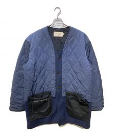maison kitsune（メゾンキツネ）の古着「キルティングコートライナー付き」｜ネイビー