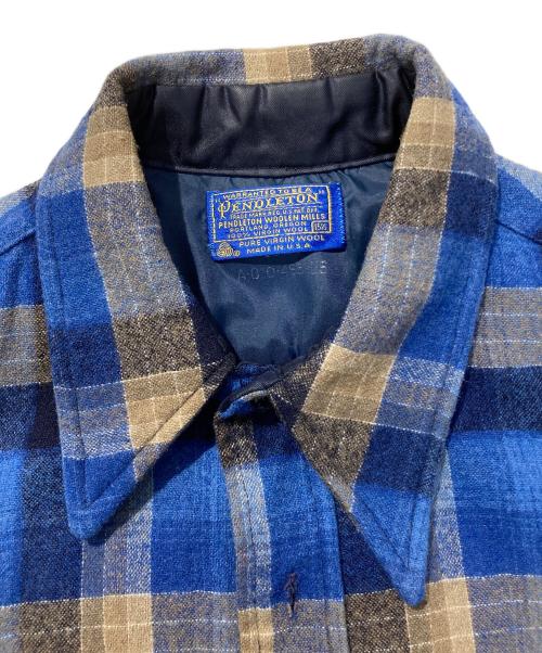 PENDLETON（ペンドルトン）PENDLETON (ペンドルトン) チェックウールシャツ ブルー サイズ:15 1/2の古着・服飾アイテム