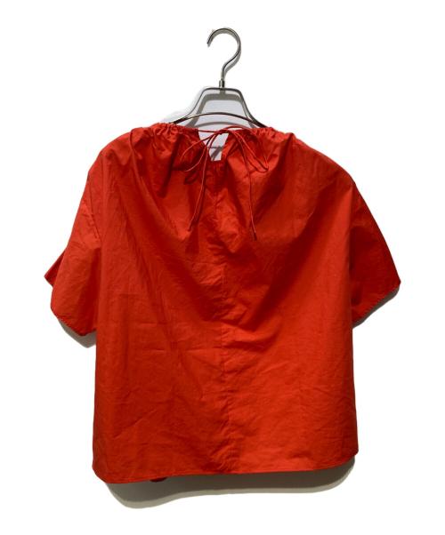 BALLSEY（ボールジィ）BALLSEY (ボールジィ) プロセスドコットン ギャザーブラウス オレンジ サイズ:36の古着・服飾アイテム