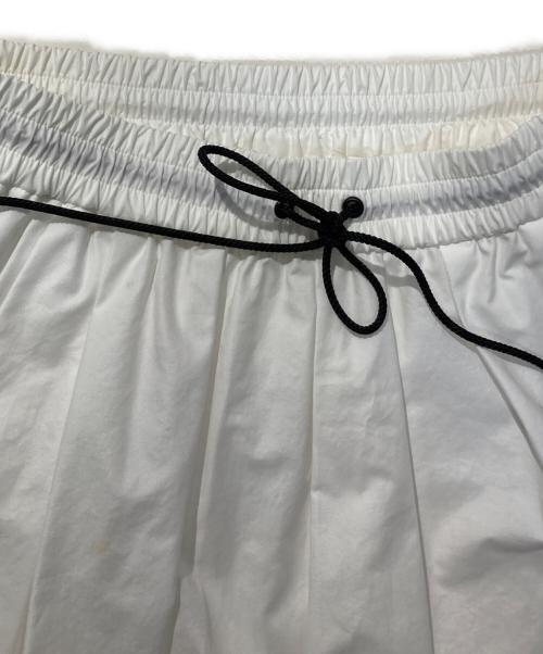 MACPHEE（マカフィー）MACPHEE (マカフィー) クリスピータフタ ギャザーロングスカート ホワイト サイズ:38の古着・服飾アイテム