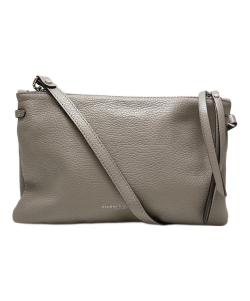 GIANNI CHIARINI（ジャンニ キアリーニ）GIANNI CHIARINI (ジャンニ キアリーニ) レザーショルダーバッグ グレーの古着・服飾アイテム