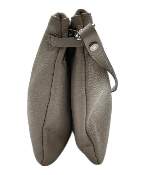 GIANNI CHIARINI（ジャンニ キアリーニ）GIANNI CHIARINI (ジャンニ キアリーニ) レザーショルダーバッグ グレーの古着・服飾アイテム