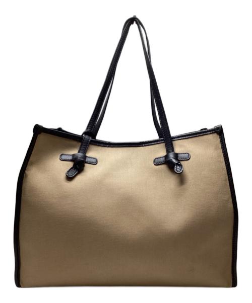 GIANNI CHIARINI（ジャンニ キアリーニ）GIANNI CHIARINI (ジャンニ キアリーニ) キャンバストートバッグ ベージュの古着・服飾アイテム
