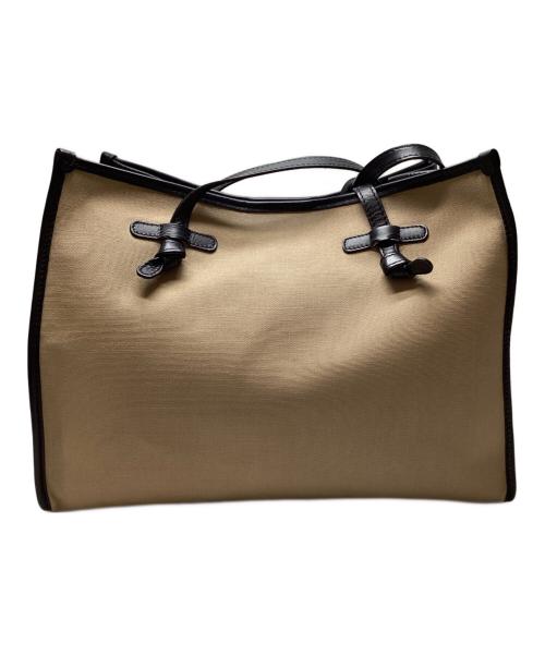GIANNI CHIARINI（ジャンニ キアリーニ）GIANNI CHIARINI (ジャンニ キアリーニ) キャンバストートバッグ ベージュの古着・服飾アイテム