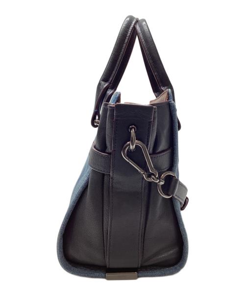 COACH（コーチ）COACH (コーチ) デニム切替2WAYバッグ インディゴの古着・服飾アイテム