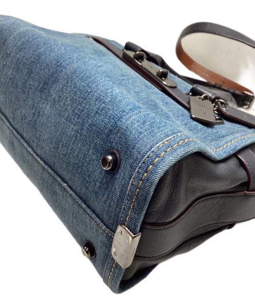 COACH（コーチ）COACH (コーチ) デニム切替2WAYバッグ インディゴの古着・服飾アイテム