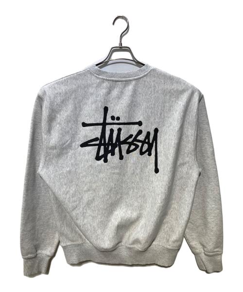 stussy（ステューシー）stussy (ステューシー) LETTERMAN CREWSロゴスウェット グレー サイズ:Lの古着・服飾アイテム