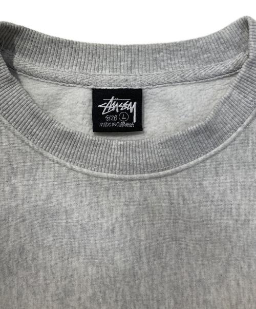 stussy（ステューシー）stussy (ステューシー) LETTERMAN CREWSロゴスウェット グレー サイズ:Lの古着・服飾アイテム