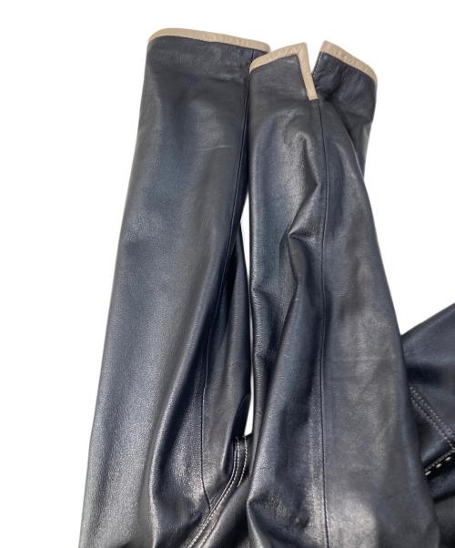 BALMAIN（バルマン）BALMAIN (バルマン) ラムレザーコート ブラック サイズ:9の古着・服飾アイテム