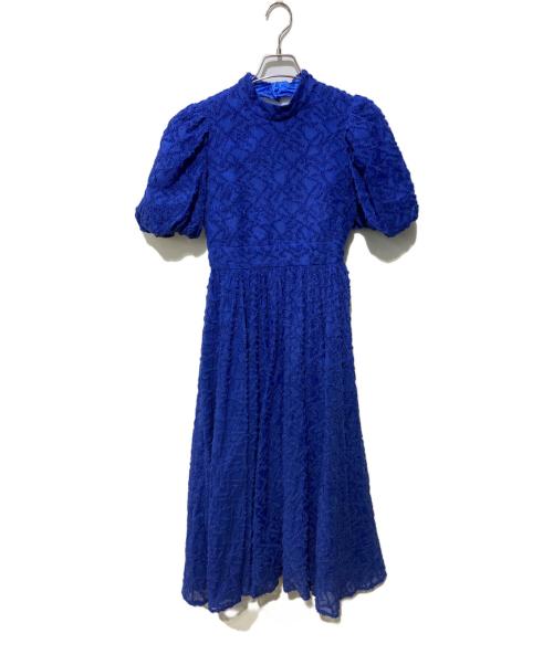 MECRE（メクル）MECRE (メクル) サーキュラージャガード ワンピース ブルー サイズ:SIZE 2の古着・服飾アイテム