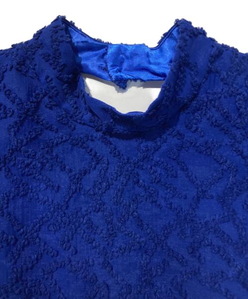 MECRE（メクル）MECRE (メクル) サーキュラージャガード ワンピース ブルー サイズ:SIZE 2の古着・服飾アイテム